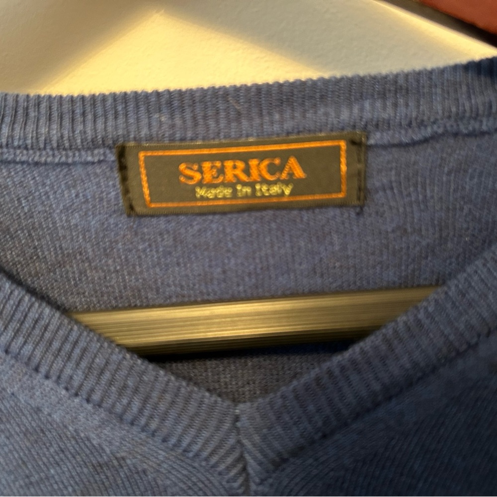 Serica 100% Wool Blue Sweater - Picture 2 of 4